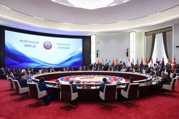leaders attend a SCO format meeting of the Shanghai Cooperation Organisation (SCO) summit in Bishkek, Kyrgyzstan on Tuesday on September 1, 2026. photo by Iranian Presidency  KER2029090130 IranianxPresidency
