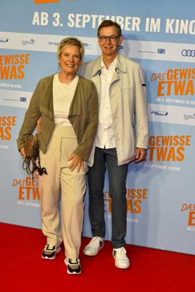 ABB GEWISSEETWAS: Biggi Lechtermann and Ingo Kersting appeared on the red carpet at the NRW Kino film premiere of *Das gewisse Etwas* at the Cinedom theater on September 1, 2026, in Cologne, North Rhine-Westphalia, Germany
