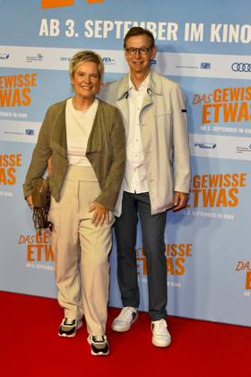 ABB GEWISSEETWAS: Biggi Lechtermann and Ingo Kersting appeared on the red carpet at the NRW Kino film premiere of *Das gewisse Etwas* at the Cinedom theater on September 1, 2026, in Cologne, North Rhine-Westphalia, Germany