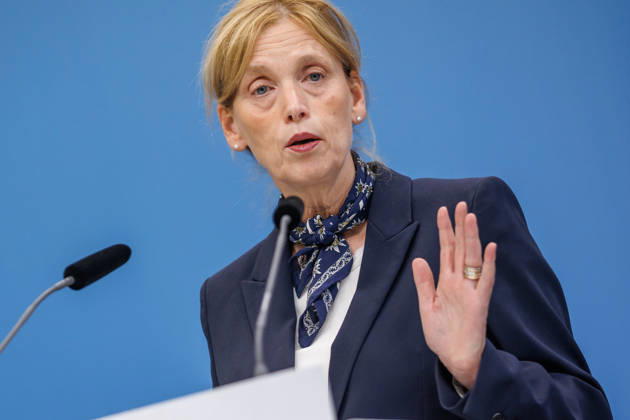 Statement by Federal Minister for Family Affairs Karin Prien (CDU), during a statement on the Equal Opportunities and Quality Development Act (SCQEG) on September 2, 2026, at the Federal Ministry of Education, Family, Seniors, Women, and Youth in Berlin, Berlin, Berlin, Germany; Federal Ministry of Education, Family, Seniors, Women, and Youth