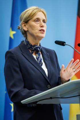 Statement by Federal Minister for Family Affairs Karin Prien (CDU), during a press conference on the Equal Opportunities and Quality Development Act (SCQEG) on September 2, 2026, at the Federal Ministry of Education, Family, Seniors, Women, and Youth in Berlin, Berlin, Berlin, Germany; Federal Ministry of Education, Family, Seniors, Women, and Youth