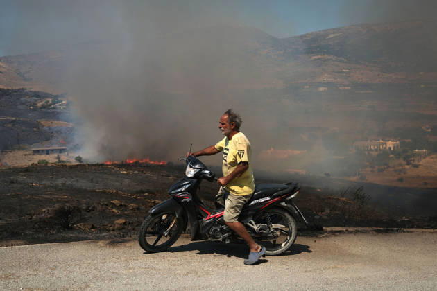 Wildfire near Karystos on Greece s Evia Island EVIA, GREECE - SEPTEMBER 2: A wildfire burns near Karystos on the island of Evia, Greece, on September 2, 2026 Costas Baltas Anadolu Evia Greece. Editorial use only. Please get in touch for any other usage.  Copyright: x2026xAnadoluxCostasxBaltasx