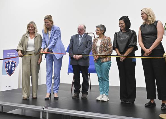 Opening Of The New Prison In Antwerp ANTWERPEN, BELGIUM - SEPTEMBER 02: Vanessa Matz (Les Engagés) Minister of Government of Buildings and Annelies Verlinden (cd&v) Minister of Justice are present at the official opening of the new de Kade prison in Antwerp, The new prison in Antwerp has been designed in line with current prison policy, with the aim of ensuring that life inside is as close as possible to the normality of the outside world. It has a capacity of 440 inmates and comprises various buildings linked by courtyards and streets on a human scale..on September 02, 2026 in Antwerpen, Belgium, 02 09 2026 Antwerpen Belgium  Copyright: xBertxVanxDenxBrouckex