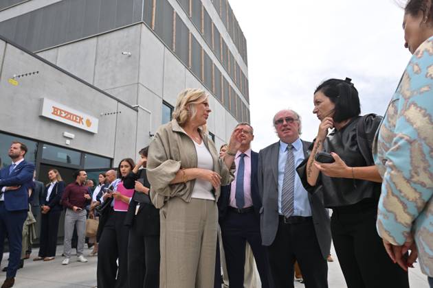 Opening Of The New Prison In Antwerp ANTWERPEN, BELGIUM - SEPTEMBER 02: Vanessa Matz (Les Engagés) Minister of Government of Buildings and An Janssens.director of the prison are present at the official opening of the new de Kade prison in Antwerp, The new prison in Antwerp has been designed in line with current prison policy, with the aim of ensuring that life inside is as close as possible to the normality of the outside world. It has a capacity of 440 inmates and comprises various buildings linked by courtyards and streets on a human scale..on September 02, 2026 in Antwerpen, Belgium, 02 09 2026 Antwerpen Belgium  Copyright: xBertxVanxDenxBrouckex