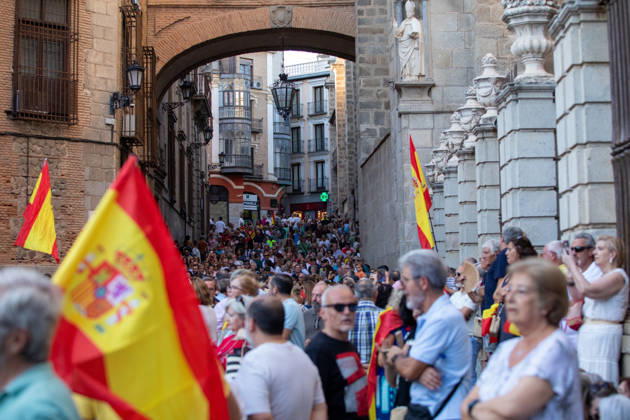 Toledo Holds Rally in Support of the People of Ceuta: Dozens of people gathered at a rally in solidarity with Ceuta on September 2, 2026, in Toledo, Castilla-La Mancha, Spain. Coinciding with Ceuta Day, more than 260 Spanish municipalities have been called upon to show their support for the people of Ceuta in the face of the migration crisis caused by the arrival of more than 70,000 migrants across the border with Morocco. The demonstrations are part of the For Ceuta initiative, backed by the Spanish Federation of Municipalities and Provinces (FEMP). SEPTEMBER 2, 2026 CEUTA DAY PROTEST RALLY MIGRANTS IMMIGRANTS FEMP SUPPORT SOLIDARITY MIGRATION CRISIS CRISIS HUMANITARIAN CRISIS Juanma Jimé Toledo Castilla-La Mancha Toledo Castilla-La Man  Copyright: xJuanmaxJimÃ nezx 7745072