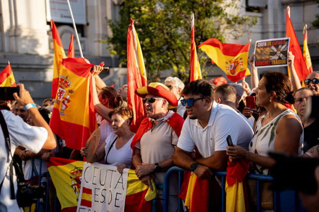 Madrid Holds Rally in Support of the People of Ceuta: Dozens of people gathered for a rally in solidarity with Ceuta on September 2, 2026, in Madrid, Spain. Coinciding with Ceuta Day, more than 260 Spanish municipalities have been called upon to show their support for the people of Ceuta in the face of the migration crisis caused by the arrival of more than 70,000 migrants across the border with Morocco. The demonstrations are part of the For Ceuta initiative, backed by the Spanish Federation of Municipalities and Provinces (FEMP). SEPTEMBER 2, 2026 CEUTA DAY PROTEST RALLY MIGRANTS IMMIGRANTS FEMP SUPPORT SOLIDARITY MIGRATION CRISIS CRISIS HUMANITARIAN CRISIS Madrid Madrid Spain  Copyright: xGabrielxLuengasx 7745322