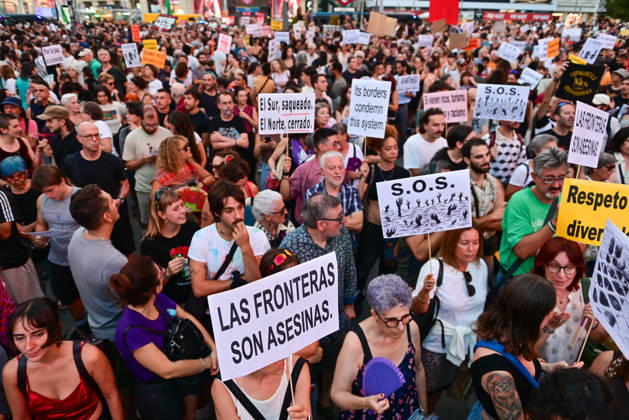 September 2, 2026, Madrid, Madrid, SPAIN: Anti-racism demonstration in Madrid s Callao Square amid the political debate over migration and the situation in Ceuta. The demonstration has been called by left-wing political parties and groups as a counter-protest to demonstrations called by Spain s People s Party (PP) and Vox. Madrid SPAIN - ZUMAz108 20260902_znp_z108_002 Copyright: xRichardxZubelzux
