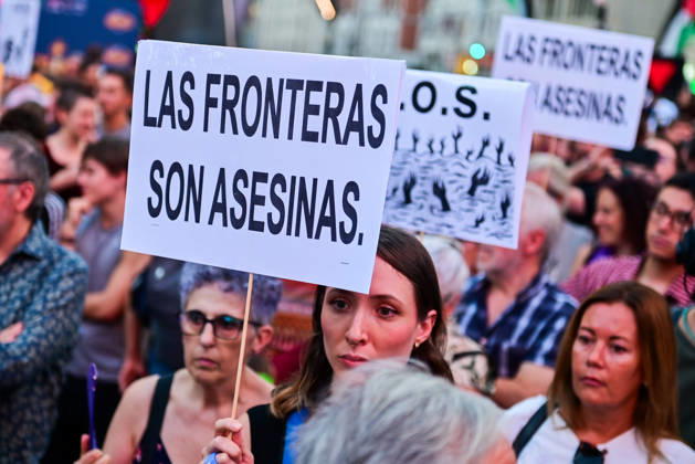 September 2, 2026, Madrid, Madrid, SPAIN: Anti-racism demonstration in Madrid s Callao Square amid the political debate over migration and the situation in Ceuta. The demonstration has been called by left-wing political parties and groups as a counter-protest to demonstrations called by Spain s People s Party (PP) and Vox. Madrid SPAIN  - ZUMAz108 20260902_znp_z108_007 Copyright: xRichardxZubelzux