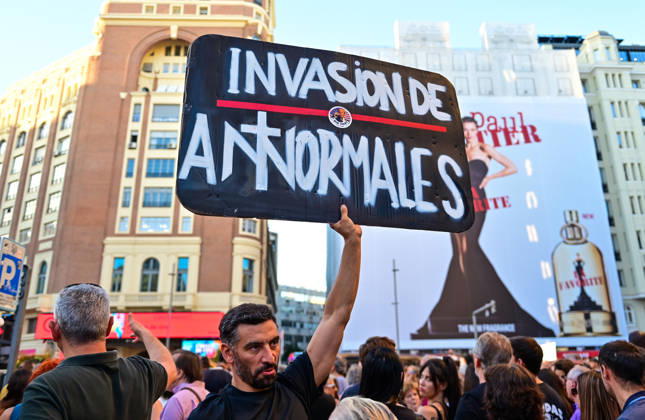 September 2, 2026, Madrid, Madrid, SPAIN: Anti-racism demonstration in Madrid s Callao Square amid the political debate over migration and the situation in Ceuta. The demonstration has been called by left-wing political parties and groups as a counter-protest to demonstrations called by Spain s People s Party (PP) and Vox. Madrid SPAIN  - ZUMAz108 20260902_znp_z108_016 Copyright: xRichardxZubelzux