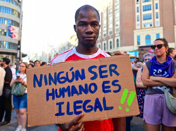 September 2, 2026, Madrid, Madrid, SPAIN: Anti-racism demonstration in Madrid s Callao Square amid the political debate over migration and the situation in Ceuta. The demonstration has been called by left-wing political parties and groups as a counter-protest to demonstrations called by Spain s People s Party (PP) and Vox. Madrid SPAIN  - ZUMAz108 20260902_znp_z108_022 Copyright: xRichardxZubelzux