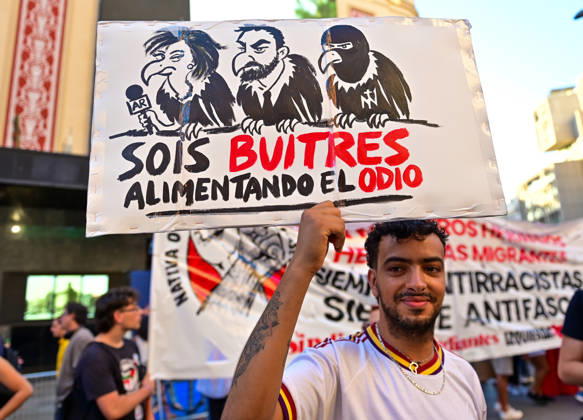 September 2, 2026, Madrid, Madrid, SPAIN: Anti-racism demonstration in Madrid s Callao Square amid the political debate over migration and the situation in Ceuta. The demonstration has been called by left-wing political parties and groups as a counter-protest to demonstrations called by Spain s People s Party (PP) and Vox. Madrid SPAIN  - ZUMAz108 20260902_znp_z108_023 Copyright: xRichardxZubelzux