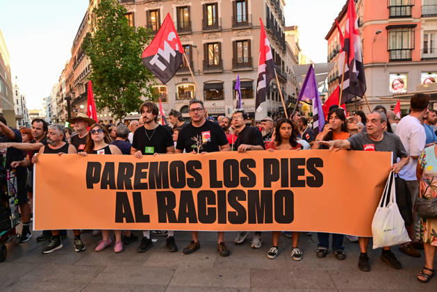 September 2, 2026, Madrid, Madrid, SPAIN: Anti-racism demonstration in Madrid s Callao Square amid the political debate over migration and the situation in Ceuta. The demonstration has been called by left-wing political parties and groups as a counter-protest to demonstrations called by Spain s People s Party (PP) and Vox. Madrid SPAIN - ZUMAz108 20260902_znp_z108_019 Copyright: xRichardxZubelzux