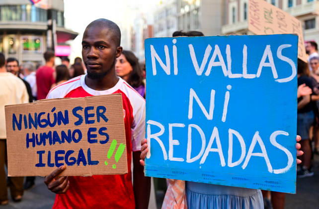 September 2, 2026, Madrid, Madrid, SPAIN: Anti-racism demonstration in Madrid s Callao Square amid the political debate over migration and the situation in Ceuta. The demonstration has been called by left-wing political parties and groups as a counter-protest to demonstrations called by Spain s People s Party (PP) and Vox. Madrid SPAIN  - ZUMAz108 20260902_znp_z108_026 Copyright: xRichardxZubelzux