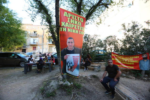 September 2, 2026, Athens, Attica, Greece: Supporters gather at the Prosfygika housing complex in Athens ahead of the return of Aristotelis Chantzis following his release from Evangelismos Hospital. Athens Greece - ZUMAx103 20260902_zip_x103_003 Copyright: xHarrisxXanthopoulosx