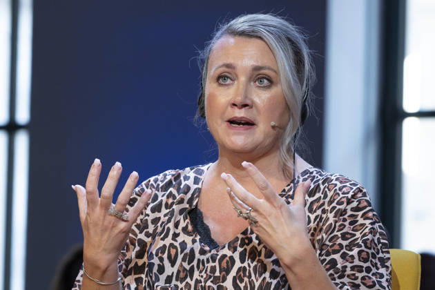 September 2, 2026, Madrid, Spain: Swedish writer Camilla Lackberg during the presentation of her book The Cry of the Dead at Foundation Telefonica in Madrid, September 2, 2026, Spain Madrid Spain - ZUMAs197 20260902_aaa_s197_537 Copyright: xAtilanoxGarciax