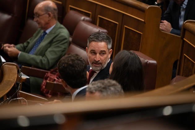 Sánchez Appears Before Congress to Report on the Government’s Response to the Migration Crisis in Ceuta Vox President Santiago Abascal during a plenary session in the Congress of Deputies on September 3, 2026, in Madrid, Spain. Sánchez will appear before the full Congress this Thursday to report on the government’s response to the events that have taken place in Ceuta since July 30 and on the current situation in the autonomous city. SEPTEMBER 3, 2026 Fernando Sá Madrid, Madrid, Spain  Copyright: xFernandoxSanchezx 7746027
