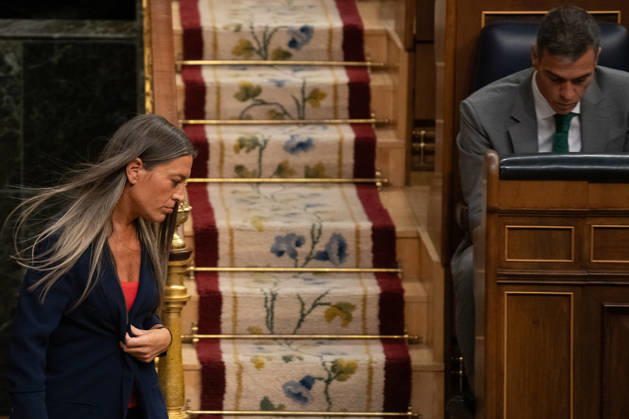 Sánchez Appears Before Congress to Report on the Government’s Response to the Migration Crisis in Ceuta Junts spokesperson in Congress, Miriam Nogueras, and Prime Minister Pedro Sánchez, during a plenary session in the Congress of Deputies on September 3, 2026, in Madrid, Spain. Sánchez will appear before the full Congress this Thursday to report on the government’s response to the events that have taken place in Ceuta since July 30 and on the current situation in the autonomous city. SEPTEMBER 3, 2026 Fernando Sá Madrid, Madrid, Spain  Copyright: xFernandoxSanchezx 7746033