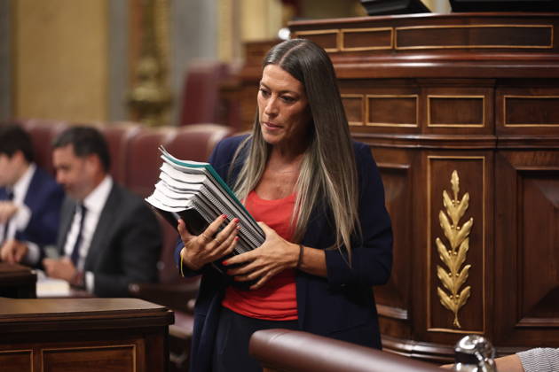Sánchez Appears Before Congress to Report on the Government’s Response to the Migration Crisis in Ceuta Junts’ spokesperson in Congress, Miriam Nogueras, after her remarks during a plenary session in the Congress of Deputies on September 3, 2026, in Madrid, Spain. Sánchez is appearing this Thursday before the full Congress to report on the executive branch’s handling of the events that have taken place in Ceuta since July 30 and on the current situation in the autonomous city. SEPTEMBER 3, 2026 Madrid, Spain  Copyright: xEduardoxParrax 7746172