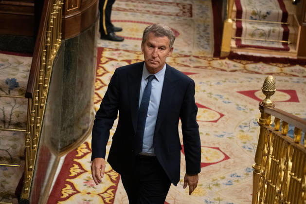 Sánchez Appears Before Congress to Report on the Government’s Response to the Migration Crisis in Ceuta The president of the People’s Party, Alberto Núnez Feijóo, during a plenary session in the Congress of Deputies on September 3, 2026, in Madrid, Spain. Sánchez is appearing before the full Congress this Thursday to report on the executive branch’s handling of the events that have taken place in Ceuta since July 30 and on the current situation in the autonomous city. SEPTEMBER 3, 2026 Fernando Sá Madrid, Madrid, Spain  Copyright: xFernandoxSanchezx 7746237