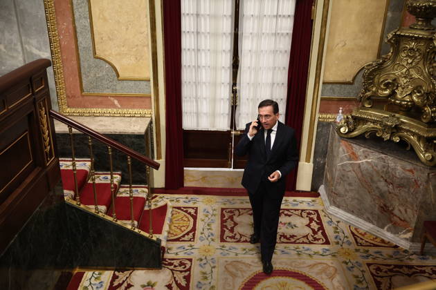Sánchez Appears Before Congress to Report on the Government’s Response to the Migration Crisis in Ceuta The Minister of Foreign Affairs, the European Union, and Cooperation, José Manuel Albares, speaks on the phone during a plenary session in the Congress of Deputies on September 3, 2026, in Madrid, Spain. Sánchez appears before the full Congress this Thursday to report on the government’s response to the events that have taken place in Ceuta since July 30 and on the current situation in the autonomous city. SEPTEMBER 3, 2026 Madrid Madrid, Spain  Copyright: xEduardoxParrax 7746475
