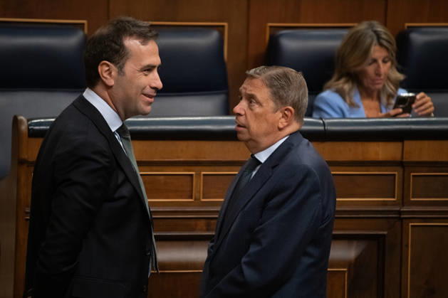 Sánchez Appears Before Congress to Report on the Government’s Response to the Migration Crisis in Ceuta The First Vice President and Minister of Economy, Trade, and Business, Carlos Cuerpo i, and the Minister of Agriculture, Fisheries, and Food, Luis Planas d, during a plenary session in the Congress of Deputies on September 3, 2026, in Madrid, Spain. Sánchez is appearing this Thursday before the full Congress to report on the government’s handling of the events that have taken place in Ceuta since July 30 and on the current situation in the autonomous city. SEPTEMBER 3, 2026 Fernando Sá Madrid, Madrid, Spain  Copyright: xFernandoxSanchezx 7746546