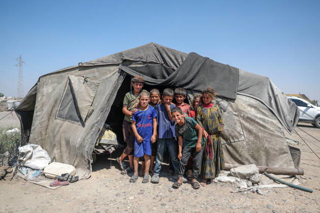 Displaced Syrians endure harsh conditions in Raqqa camps RAQQA, SYRIA - SEPTEMBER 3: Thousands of people forcibly displaced from various regions of Syria due to attacks by the ousted Assad regime and the terrorist group Daesh (ISIS) continue to live under severe conditions in camps across Raqqa province, Syria on September 3, 2026. Around 10,000 displaced individuals who fled the violence and settled in the Sehla al-Banat and Yunani camps are struggling to survive in makeshift tents lacking basic essential services Abdulrhman El Ali Anadolu Raqqa Syria. Editorial use only. Please get in touch for any other usage.  Copyright: x2026xAnadoluxAbdulrhmanxElxAlix