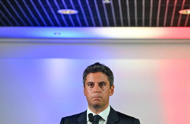 Gabriel Attal, secretary-general of the Renaissance party and candidate in the upcoming presidential election, speaks at a press conference to introduce his campaign team at the Renaissance headquarters in Paris, France, on September 3, 2026 Christian Liewig Bestimage General Secretary of the French centrist party Renaissance and upcoming presidential election candidate Gabriel Attal during a press conference to present his campaign team at the Renaissance headquarters in Paris, France, on September 3, 2026 Paris, France  Copyright: xChristianxLiewigx xBestimagexChristianxLiewigx xBestimagex