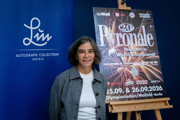 20th Anniversary of the Pyronale, Press Conference in Berlin, 20th Anniversary of the Pyronale, Press Conference, Atrium of the Hotel Luc, Eva Maria Encina, Berlin, Berlin, GER