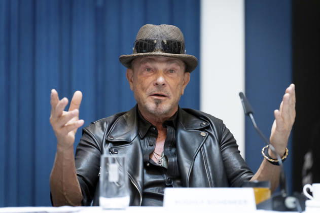 Rudolf Schenker at the press conference marking the 20th anniversary of the Pyronale in the atrium of the Hotel Luc Berlin, September 3, 2026 Foto:xGeisler-Fotopress Elmenthalerx geislerfp_pk_pyronale_4611