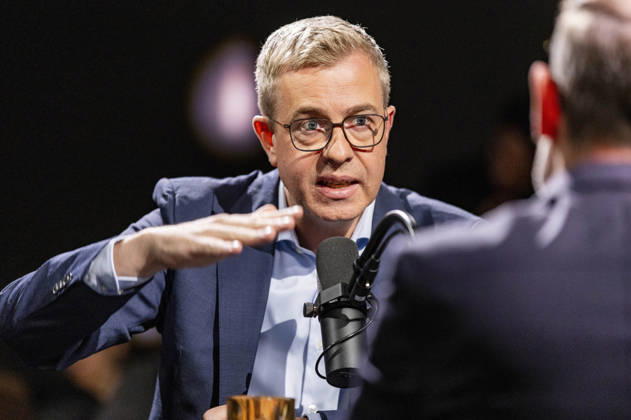 Stefan Evers on the live podcast ntv Salon at the RTL and ntv Berlin studio in the capital, September 3, 2026 Foto:xM.xPatzigx xFuturexImagex evers_6910