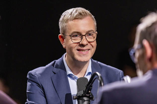 Stefan Evers on the live podcast ntv Salon at the RTL and ntv Berlin studio in the capital, September 3, 2026 Foto:xM.xPatzigx xFuturexImagex evers_6913