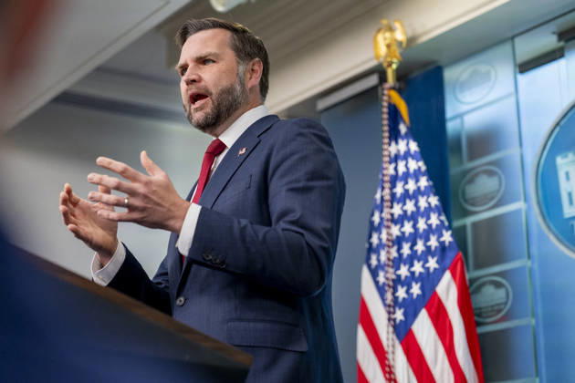 Vice President JD Vance Hosts Press Briefing Vice President JD Vance briefs members of the media in the press room of the White House in Washington DC on Thursday, September 3, 2026. It is the first White House press briefing in 42 days with Vance speaking in place of a press secretary — a position that remains vacant after Karoline Leavitt s recent departure. Photo by Daniel Heuer Pool ABACAPRESS.COM WASHINGTON DC United States  Copyright: xPool ABACAx