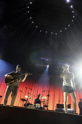 Christopher Annen, Severin Kantereit, and Henning May of AnnenMayKantereit performing live at a concert at the ZAG Arena in Hanover, September 3, 2026 Foto:xN.xHeuselx xFuturexImagex annenmaykantereit_6901