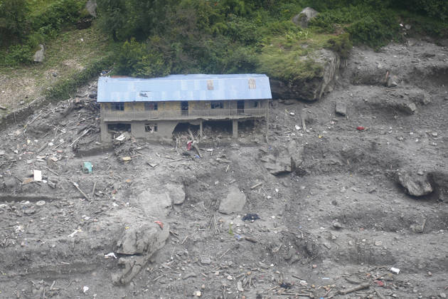 September 4, 2027, Rasuwa, Nepal: An aerial view from a Nepal Army MI-17 helicopter shows villages devastated by flash floods in Timure, near the Nepal-China border, in Rasuwa district, Nepal, on Friday, September 4, 2026. The floods have left 1,287 people dead and 5,083 missing, while 13,093 people have been rescued as search and rescue operations continue. Rasuwa Nepal - ZUMAg200 20270904_zap_g200_003 Copyright: xSkandaxGautamx