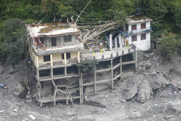 September 4, 2027, Rasuwa, Nepal: An aerial view from a Nepal Army MI-17 helicopter shows villages devastated by flash floods in Timure, near the Nepal-China border, in Rasuwa district, Nepal, on Friday, September 4, 2026. The floods have left 1,287 people dead and 5,083 missing, while 13,093 people have been rescued as search and rescue operations continue. Rasuwa Nepal - ZUMAg200 20270904_zap_g200_004 Copyright: xSkandaxGautamx