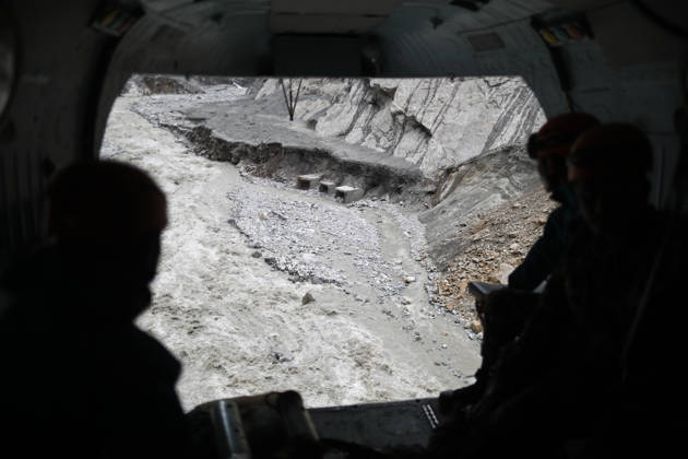 September 4, 2026, Rasuwa, Nepal: An aerial view from a Nepal Army MI-17 helicopter shows infrastructure and roads devastated by flash floods in Rasuwa district, Nepal, on Friday, September 4, 2026. The floods have left 1,287 people dead and 5,083 missing, while 13,093 people have been rescued as search and rescue operations continue. Rasuwa Nepal - ZUMAg200 20260904_zap_g200_002 Copyright: xSkandaxGautamx