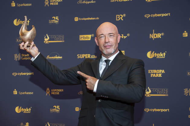 ABB GOLDHENNE: Graf Unheilig, winner of the award, appeared on the red carpet with Henne at the 32nd Golden Hen Audience Award ceremony at the Neue Messe Leipzig on September 4, 2026, in Leipzig, Saxony, Germany