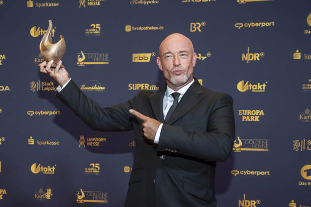 ABB GOLDEN HEN: Graf Unheilig, winner of the award, appeared on the red carpet with Henne at the 32nd Golden Hen Audience Award ceremony at the Neue Messe Leipzig on September 4, 2026, in Leipzig, Saxony, Germany