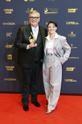 Hape Kerkeling and Tahnee Schaffarczyk at the 32nd Golden Hen Awards ceremony in 2026 at the Leipzig Trade Fair, September 4, 2026 Foto:xR.xStoffelsx xFuturexImagex henne_6654