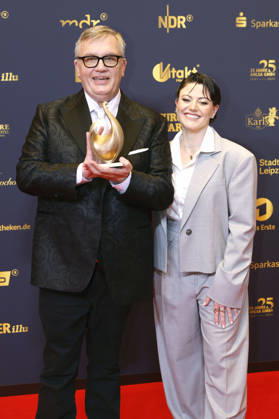 Hape Kerkeling and Tahnee Schaffarczyk at the 32nd Golden Hen Awards ceremony in 2026 at the Leipzig Trade Fair, September 4, 2026 Foto:xR.xStoffelsx xFuturexImagex henne_6659