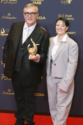 Hape Kerkeling and Tahnee Schaffarczyk at the 32nd Golden Hen Awards ceremony in 2026 at the Leipzig Trade Fair, September 4, 2026 Foto:xR.xStoffelsx xFuturexImagex henne_6660