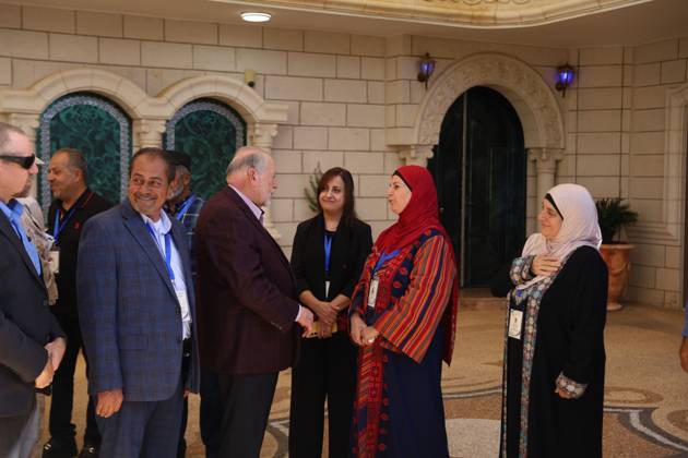U.S. Ambassador Mike Huckabee Meets Palestinian Residents in Turmus Ayya TURMUS AYYA, RAMALLAH, PALESTINE SEPTEMBER 5, 2026: U.S. Ambassador to Israel Mike Huckabee meets Palestinian residents during a visit to the town of Turmus Ayya in the occupied West Bank. Residents raised concerns about attacks and harassment by Israeli settlers in and around the community. Ramallah Palestine, State of Copyright: x xSalmanxMohsenxAlkhatibx xJNAxPressx