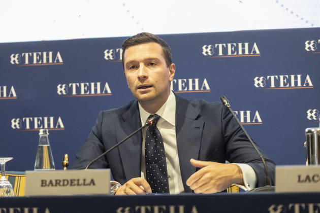 Jordan Bardella at the TEHA 2026 - Cernobbio The speech of MEP Jordan Bardella, president of Rassemblement National at the TEHA 2026 Forum, The European House Ambrosetti Forum 2026, Intelligence on the World, Europe, and Italy, on September 5, 2026, at Villa d Este in Cernobbio, Como, Italy. Photo by Francesco Enriquez IPA ABACAPRESS.COM Como Italy  Copyright: xIPA ABACAx