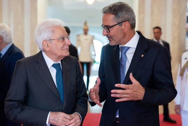 September 5, 2026, Merano, Rome, Italy: President Sergio Mattarella with Arno Kompatscher, President of the Autonomous Province of Bolzano; at the ceremony marking the Day of Autonomy, Merano, September 5, 2026 Merano Italy  - ZUMAa289 20260905_zia_a289_009 Copyright: xPaoloxGiandottix xAgfx