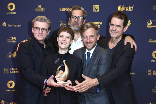 Hendrik Handloegten, Liv Lisa Fries, Achim von Borries, Volker Bruch, and Tom Tykwer at the 32nd Golden Hen Awards ceremony in 2026 at the Leipzig Trade Fair, September 4, 2026 Foto:xN.xKubelkax xFuturexImagex henne_6357