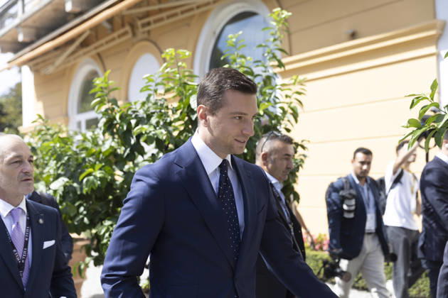 IPA88141683 - Cernobbio, September 5, 2026, TEHA Forum 2026, The European House Ambrosetti Forum 2026, Intelligence on the World, Europe, and Italy pictured: Jordan Bardella, president of the National Rally and Member of the European Parliament  Copyright: xFrancescoxEnriquezx xFrancescoxEnriquezx 88141683