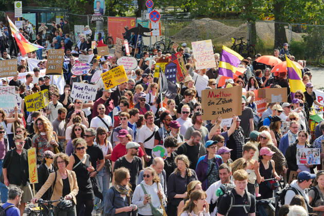 September 5, 2026, Berlin, Germany: Protest against exorbitant rents in front of the Rotes Rathaus