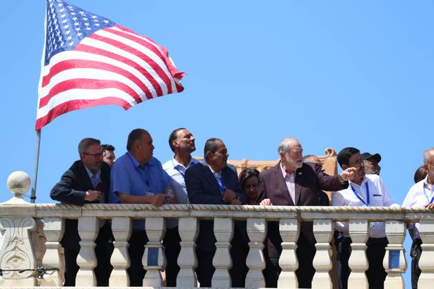 September 5, 2026, Ramallah, Palestine, State of: TURMUS AYYA, WEST BANK, PALESTINE Ã¢â‚¬ SEPTEMBER 5, 2026: U.S. Ambassador to Israel Mike Huckabee meets Palestinian-American residents during a visit to the town of Turmus Ayya in the occupied West Bank. Residents raised concerns about repeated attacks by Israeli settlers affecting the town and surrounding area. Ramallah Palestine, State of - ZUMAq101 20260905_zna_q101_080 Copyright: xSalmanxMohsenxAlkhatibx