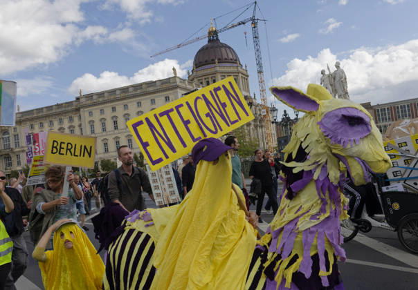 Demonstration Against High Rents in Berlin, September 5, 2026, Germany, Berlin: A demonstration organized by numerous organizations in downtown Berlin against high rents, rent gouging, and displacement, and in support of the expropriation and municipalization of large housing stocks