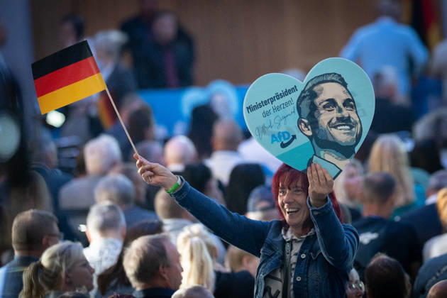 AMO Culture and Convention Center before the start of the AfD s closing event marking the end of the state election campaign; Saxony-Anhalt state election; AfD closing event in Magdeburg, Magdeburg, Saxony-Anhalt, Germany; AMO Culture and Convention Center
